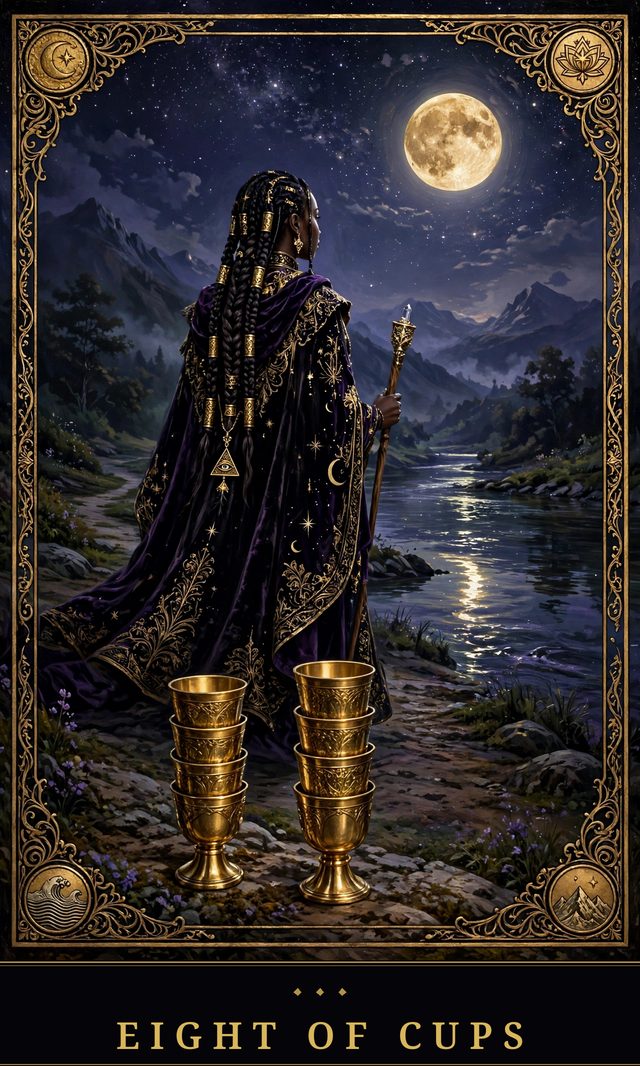 Moon Crown Tarot card art for Eight of Cups