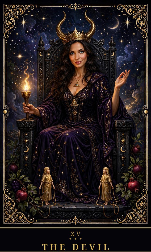 Moon Crown Tarot card art for The Devil