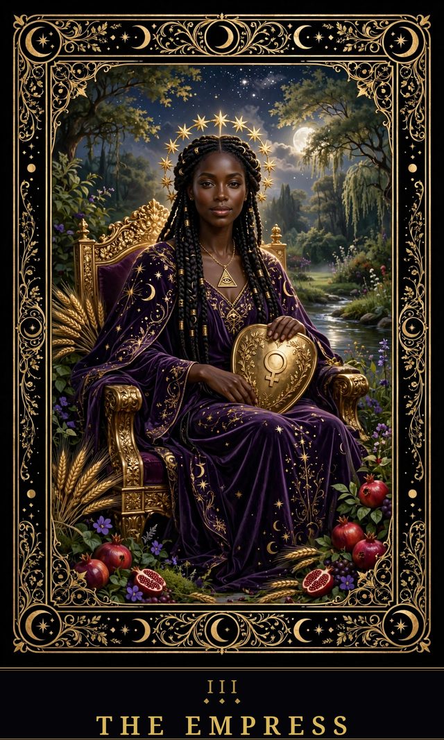 Moon Crown Tarot card art for The Empress