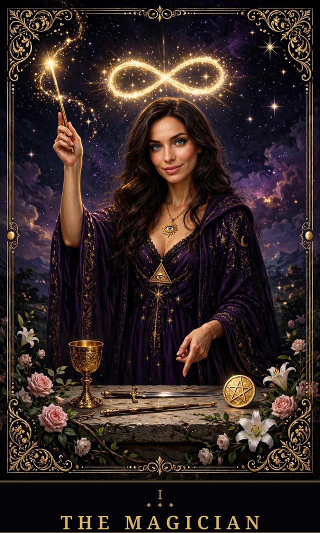 Moon Crown Tarot card art for The Magician