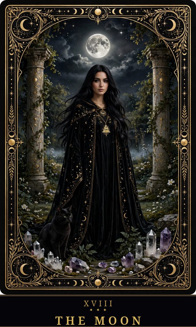 Moon Crown Tarot card art for The Moon
