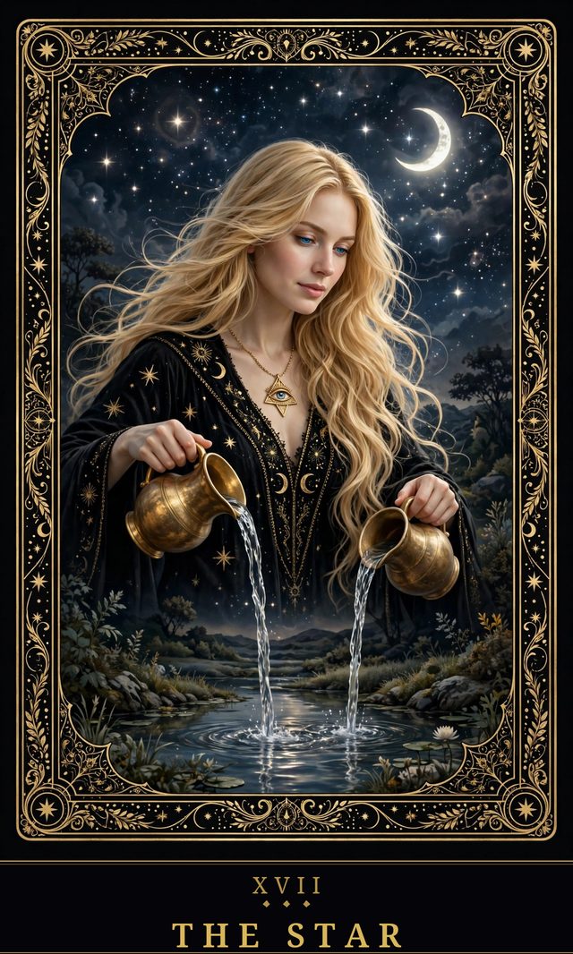 Moon Crown Tarot card art for The Star