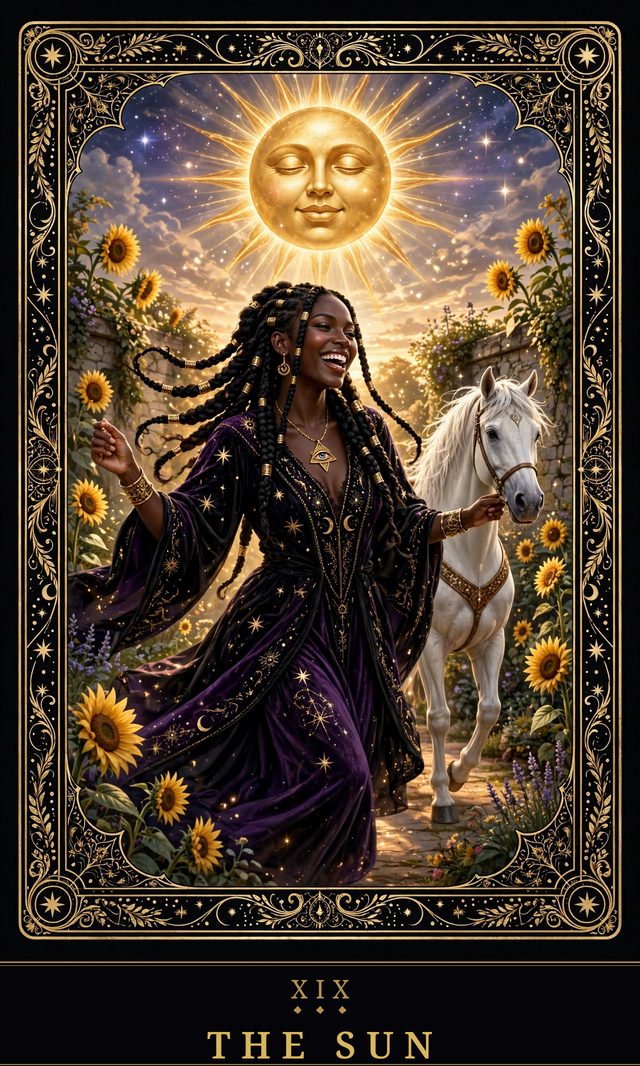 Moon Crown Tarot card art for The Sun