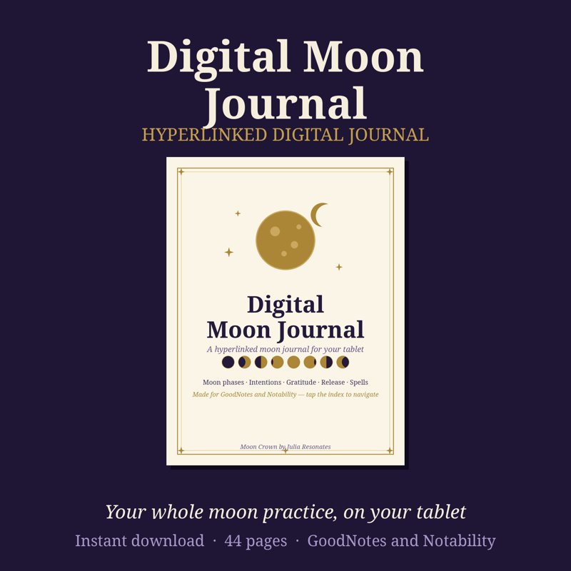 The Digital Moon Journal for GoodNotes and Notability